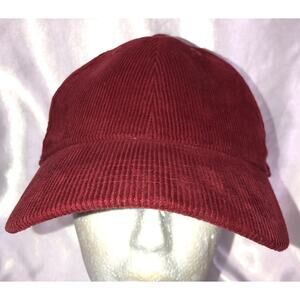 Hat Baseball Corduroy Dad Cap Time and Tru Adjustable Red Unisex New